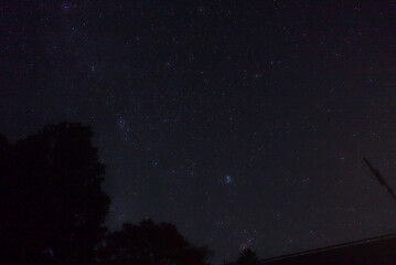 Fototapeta na wymiar Starry sky taken from the parking lot of Odaigahara in Nara, Japan