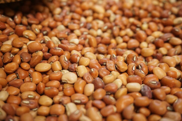 Pontianak, Indonesia - 02 December 2022: Picture of Red beans in the Flamboyan Traditional Market, one of traditional market in Pontianak.