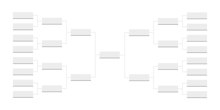 Templates Of Vector Tournament Brackets For 29 Teams. Blank Bracket Template.