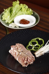 Beef slice for grilling for korean samgyeopsal meal