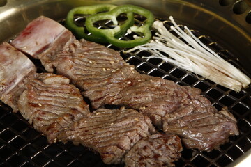 Grilled beef for korean samgyeopsal meal