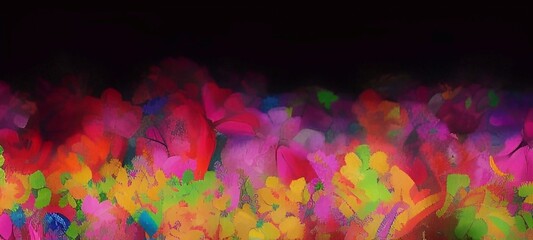 abstract colorful flower on black background wallpaper