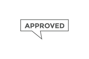 Obraz premium Approved button. web banner template Vector Illustration