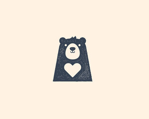 Coffee Bear Logo, Bear Logo, coffee shop, bear vector, animal logo, logo template, bear icon, vintage bear illustration, retro bear, bear mascot