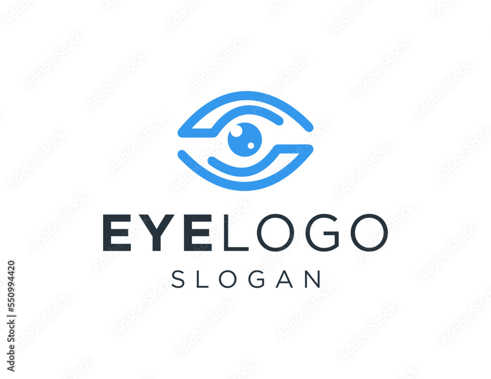 Poster logo about eye on a white background. created using the coreldraw application.