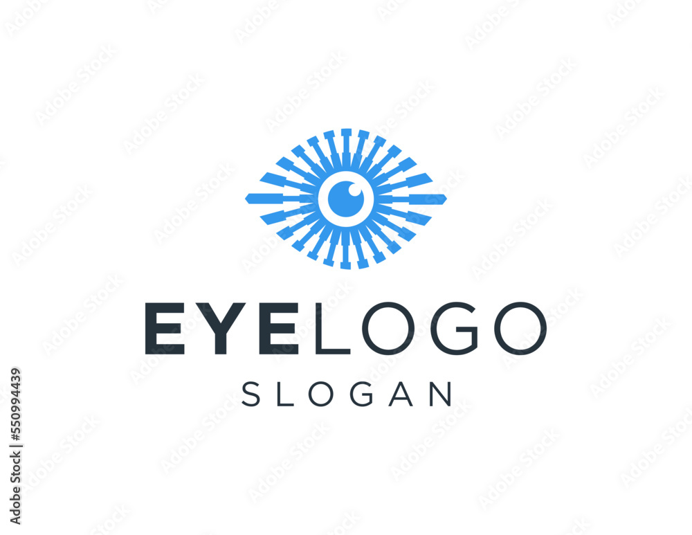Poster logo about eye on a white background. created using the coreldraw application.
