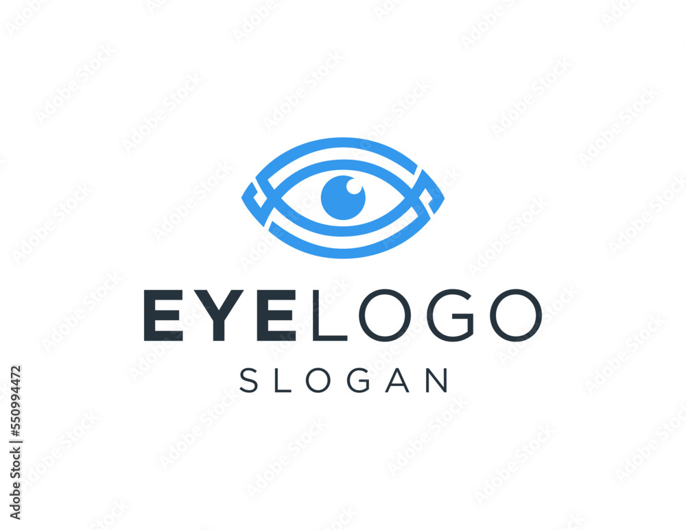 Poster logo about eye on a white background. created using the coreldraw application.