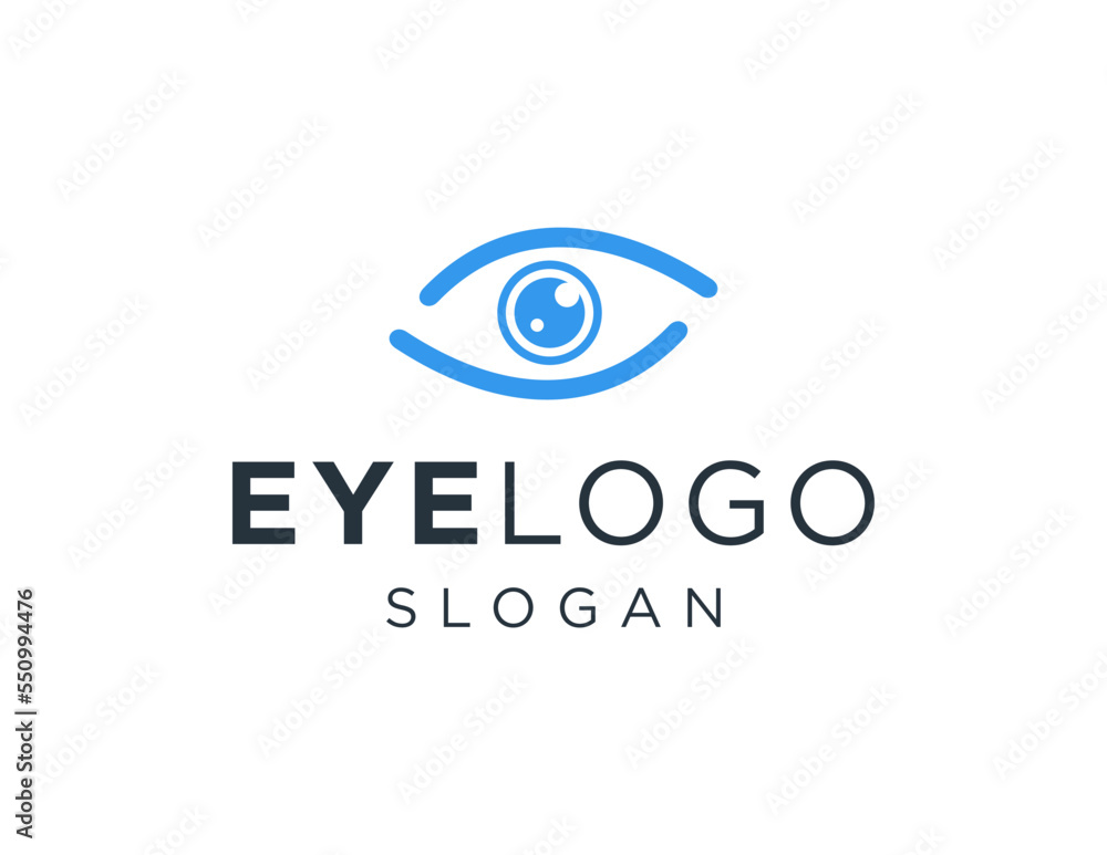 Poster logo about eye on a white background. created using the coreldraw application.