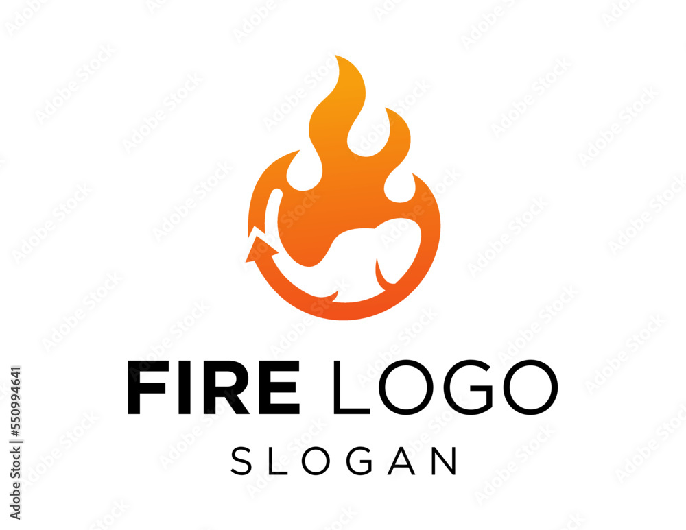 Aufkleber logo about fire on a white background. created using the coreldraw application.