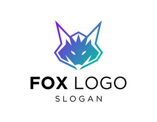 Logo about Fox on a white background. created using the CorelDraw application.