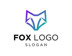 Logo about Fox on a white background. created using the CorelDraw application.