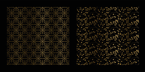 Golden luxury pattern design template 