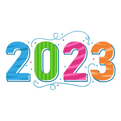 2023 happy new year typography