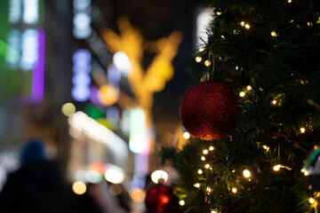 Christmas night picture in Myeongdong, Korea