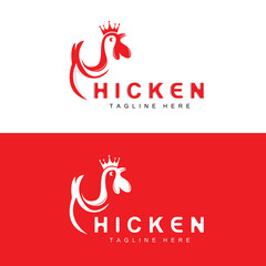 Grilled Chicken Barbecue Logo Design,Chicken Head Vector, Company Brand