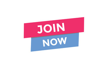 Fototapeta premium Join now button. web banner template Vector Illustration 