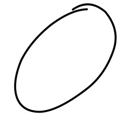 Handdrawn oval doodle scribble