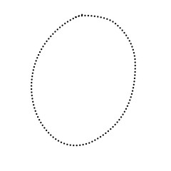 Handdrawn oval doodle scribble