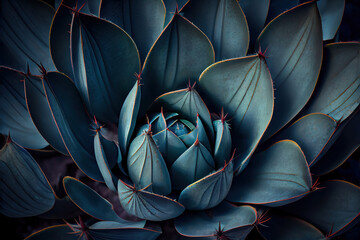 agave cactus dark blue 