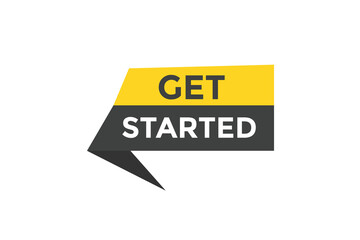 Get started button. web banner template Vector Illustration
