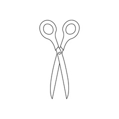 Scissor for sewing isolated on white background. Scissor vector. scissor isolated on white background. Perfect for coloring book, textiles, icon, web, painting, books, t-shirt print.