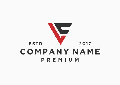 initial letter vc or cv logo design vector illustration template