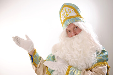 Fairy tale 12 months Nicholas the Wonderworker, Saint Nicholas, the founder of Santa Freezing Moroz Ivanovich winter month january february december intriguing away shows Finger to the side interested