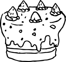 sketch chocolate cake