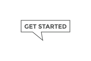 Get started button. web banner template Vector Illustration
