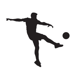 Fototapeta na wymiar Male football player vector isolated silhouette.