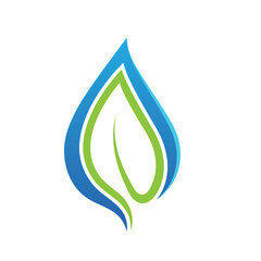 water leaf icon vector illustration concept design