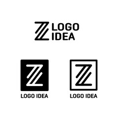 Z, N, zig-zag style Logo 