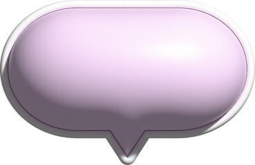 cute 3d pink text box, speech bubble box decoration