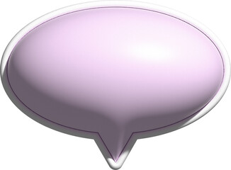 cute 3d pink text box, speech bubble box decoration