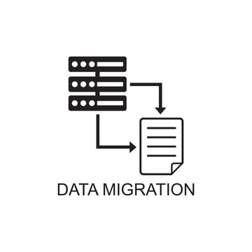 data migration icon , technology icon