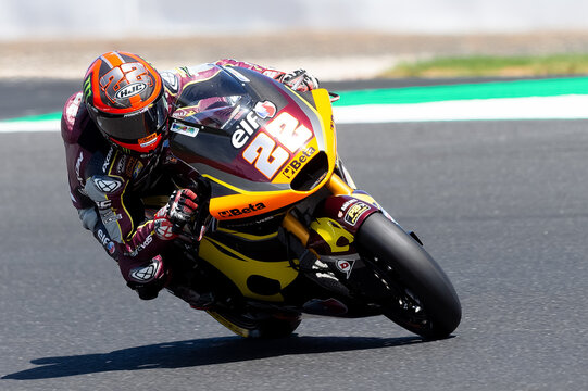 Sam Lowes of United Kingdom on the Elf Marc Vds Racing Team Kalex during the Moto2 race at The 2022 Australian MotoGP.