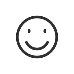 Smile Emoji icon in Glyph Style