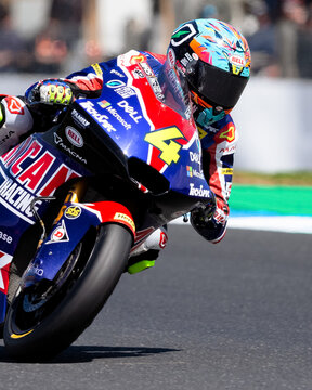 Sean Dylan Kelly of United States on the American Racing Kalex during the Moto2 race at The 2022 Australian MotoGP.