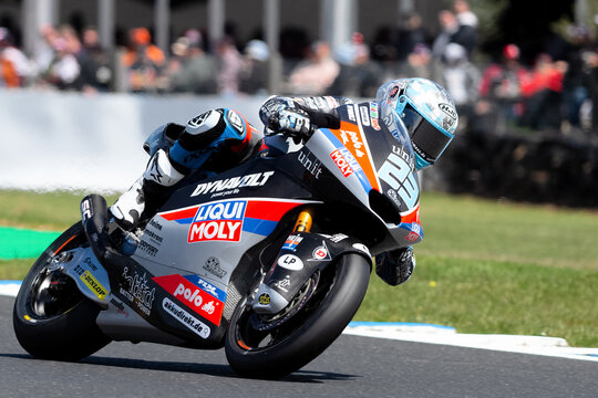 Marcel Schrotter of Germany on the Liqui Moly Intact Gp Kalex during the Moto2 race at The 2022 Australian MotoGP.