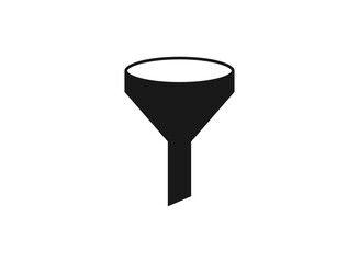 Funnel icon of glyph style design vector template.