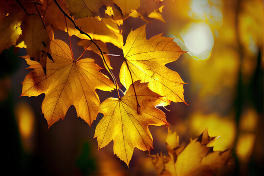 autumn sunny leaf