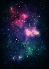 Fantastic clouds starry space