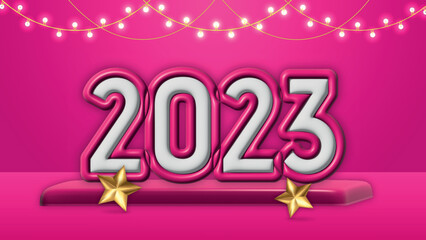 Happy New Year 2023 3D Text Effect