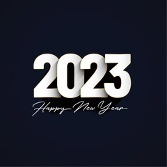 2023 text effect in minimal style for new year celebration background vector illustration