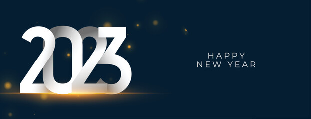 new year eve occasion banner with 3d 2023 lettering