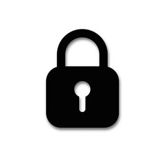Padlock icon isolated on white background. Symbol sign lock. Vector illustration.