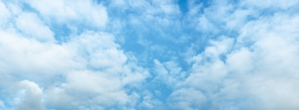 Sky texture. Blue sky and white clouds floated in sky on clear day with sunshine combined with cool breeze.