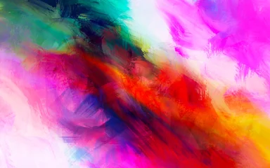 Fotobehang Mix van kleuren Abstracte waterverf en olieverfachtergrond door mooie gemengde kleuren met plons vloeibare textuur voor achtergrond