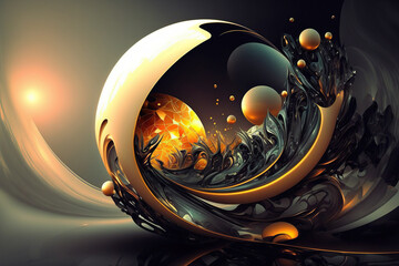 Abstract 3d wallpaper, futuristic background