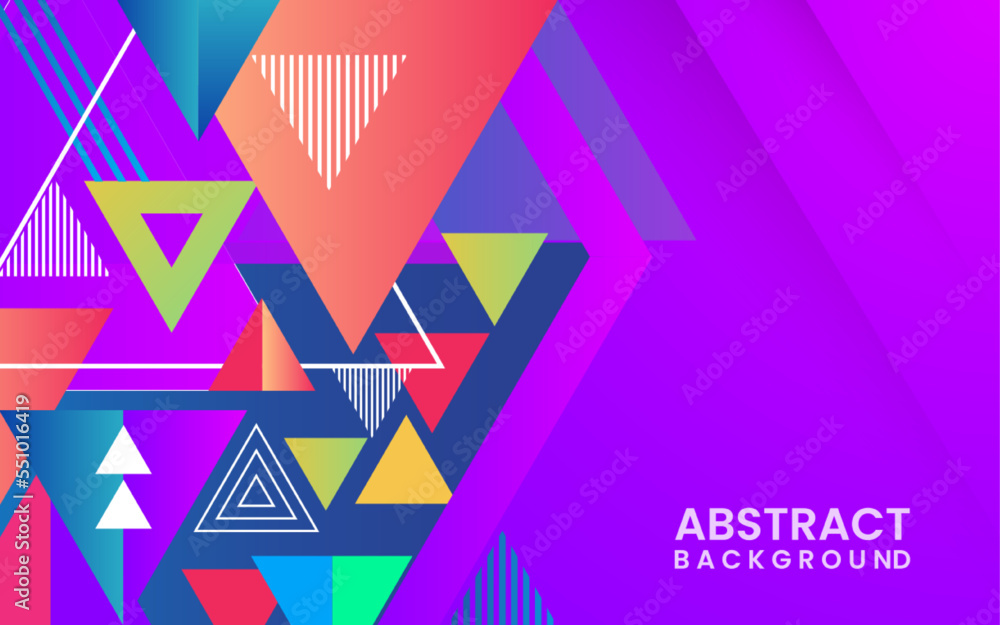 Poster abstract modern triangle gradient colorful shape background